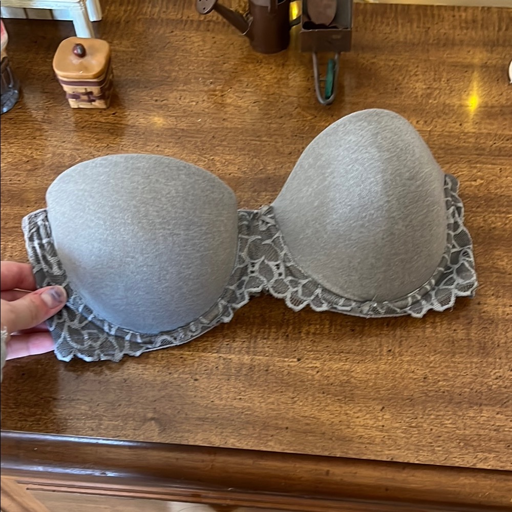 Gray Lace Women's Bra